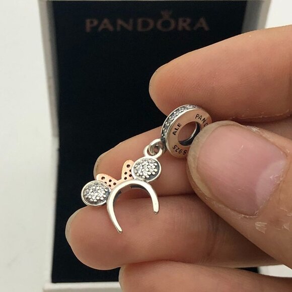 ✨🔥Pandora Disney Parks Minnie Mouse Pavé Headband Dangle Charm - Picture 2 of 7